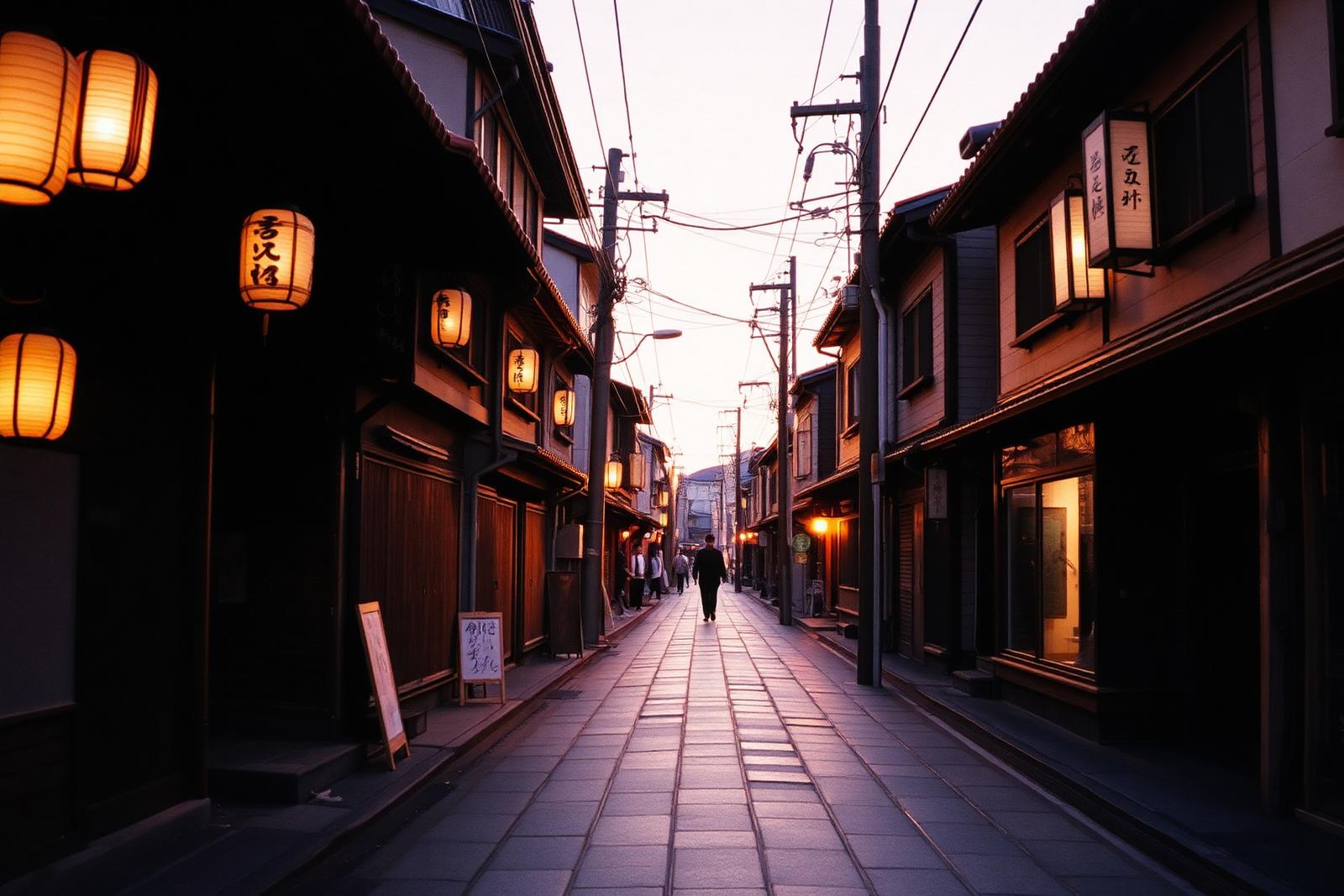A Kyoto temple garden in early light
